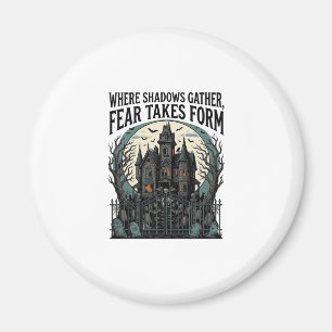 Haunted House Quote Shirt Vintage Gothic Cemetery Magnet