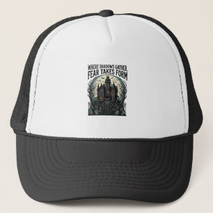 Haunted House Quote Shirt Vintage Gothic Cemetery Trucker Hat