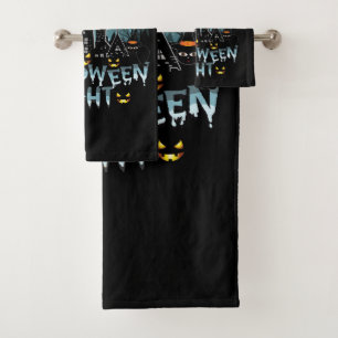 Haunted House, Scary Halloween Night Bath Towel Set