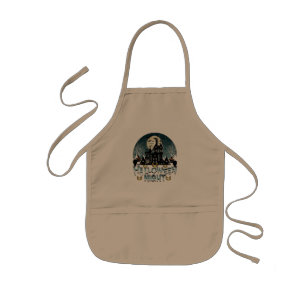 Haunted House, Scary Halloween Night Kids Apron