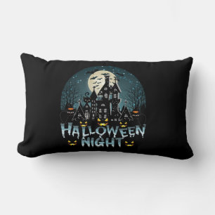 Haunted House, Scary Halloween Night Lumbar Cushion