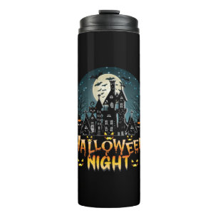 Haunted House, Scary Halloween Night Thermal Tumbler