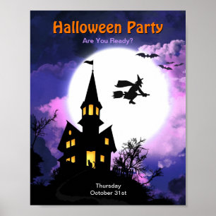 Haunted House Scary Halloween Party Poster