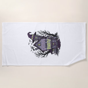 Haunted House Shirt Cute Spooky Party Halloween De Beach Towel
