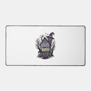 Haunted House Shirt Cute Spooky Party Halloween De Desk Mat