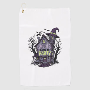 Haunted House Shirt Cute Spooky Party Halloween De Golf Towel