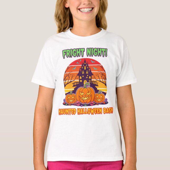 Haunted House Shirt | Fright Night Halloween Bash  (Front)