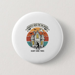 Haunted House Shirt Funny Vintage Halloween Scare  6 Cm Round Badge