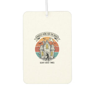 Haunted House Shirt Funny Vintage Halloween Scare Car Air Freshener