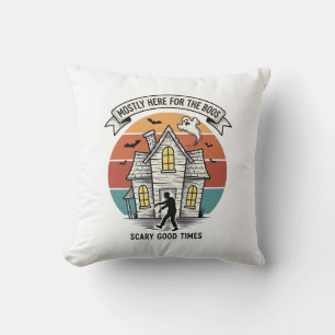 Haunted House Shirt Funny Vintage Halloween Scare Cushion
