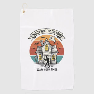 Haunted House Shirt Funny Vintage Halloween Scare Golf Towel