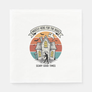 Haunted House Shirt Funny Vintage Halloween Scare Napkin