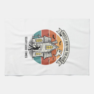 Haunted House Shirt Funny Vintage Halloween Scare Tea Towel