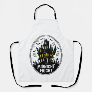 Haunted House Shirt Scary Night Halloween Vector_1 Apron