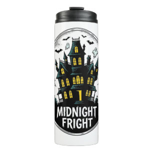 Haunted House Shirt Scary Night Halloween Vector_1 Thermal Tumbler