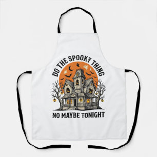 Haunted House Shirt Spooky Vintage Halloween Desig Apron