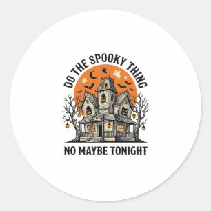 Haunted House Shirt Spooky Vintage Halloween Desig Classic Round Sticker