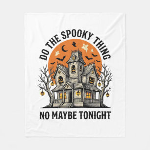 Haunted House Shirt Spooky Vintage Halloween Desig Fleece Blanket