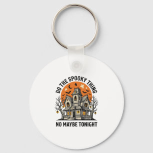 Haunted House Shirt Spooky Vintage Halloween Desig Key Ring