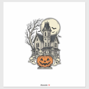 Haunted House Shirt Vintage Engraving Halloween De