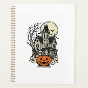 Haunted House Shirt Vintage Engraving Halloween De Planner