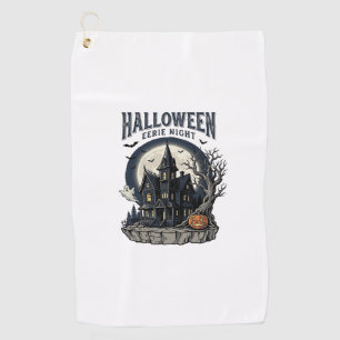 Haunted House Shirt Vintage Engraving Spooky Seaso Golf Towel