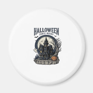 Haunted House Shirt Vintage Engraving Spooky Seaso Magnet