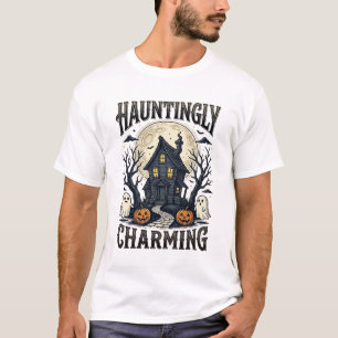 Haunted House Shirt Vintage Halloween Cottage Desi