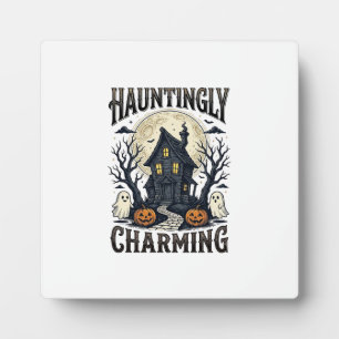Haunted House Shirt Vintage Halloween Cottage Desi Plaque