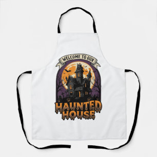 Haunted House Shirt Vintage Halloween Welcome Desi Apron
