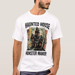 Haunted House Shirt Vintage Monster Manor Design