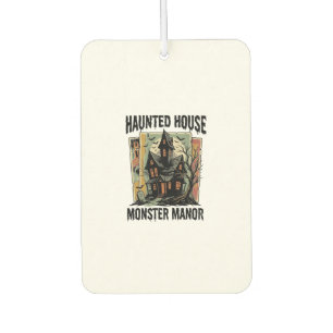 Haunted House Shirt Vintage Monster Manor Design Car Air Freshener