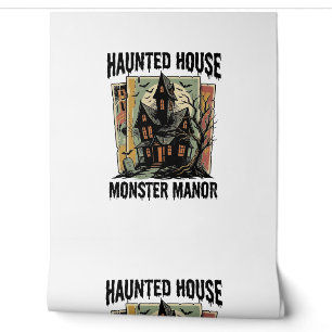 Haunted House Shirt Vintage Monster Manor Design Wallpaper