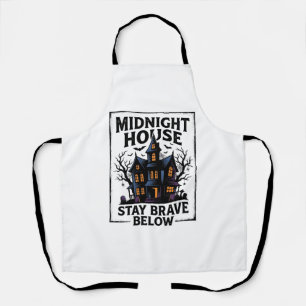 Haunted House Shirt Vintage Spooky Night Design_1 Apron