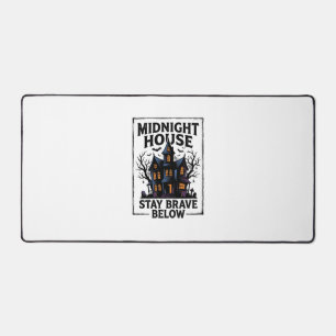 Haunted House Shirt Vintage Spooky Night Design_1 Desk Mat