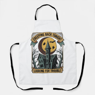 Haunted House Shirt with Engraved Spooky Manor Moo Apron