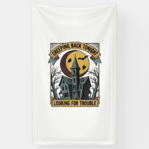 Haunted House Shirt with Engraved Spooky Manor Moo Banner