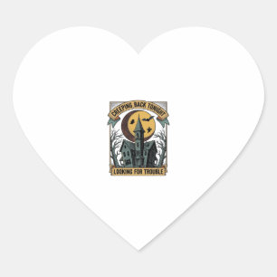Haunted House Shirt with Engraved Spooky Manor Moo Heart Sticker