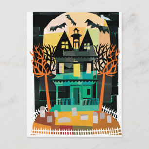 Haunted House Spooks Postcard