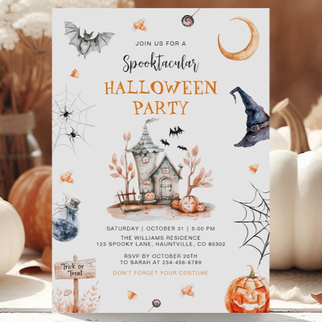 Haunted House Spooktacular Halloween Party Invitation (Creator Uploaded)