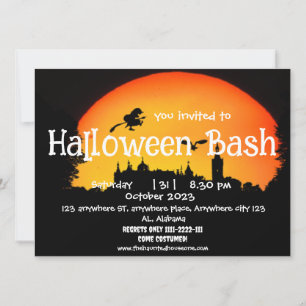 haunted house spooky Adult halloween party Invitation