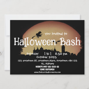 haunted house spooky Adult halloween party Invitation