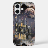 Haunted House | Spooky Full Moon Tree and Bats