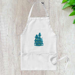 Haunted House Spooky Halloween Ghost Mansion Standard Apron