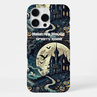 Haunted House Spooky Vibes Spirits Roam Vintage iPhone 16 Pro Max Case