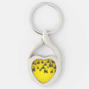 Haunted house string key ring