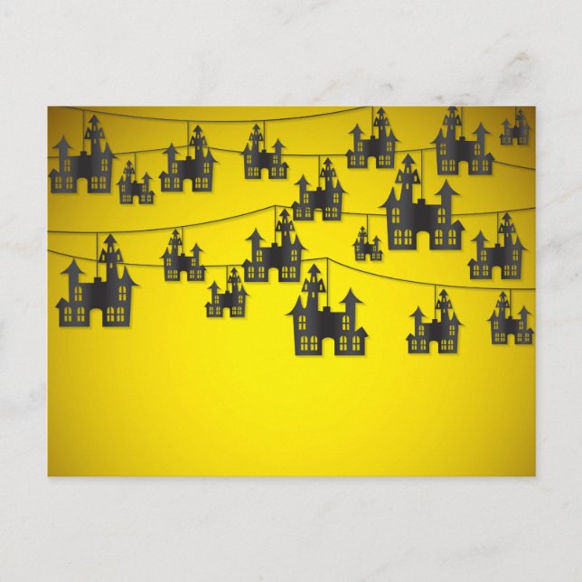 Haunted house string postcard (Front)