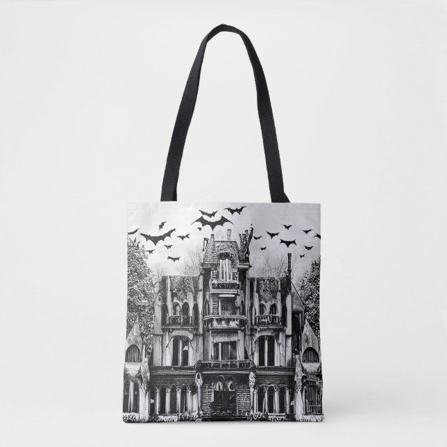 Haunted House Tote Bag (Front)
