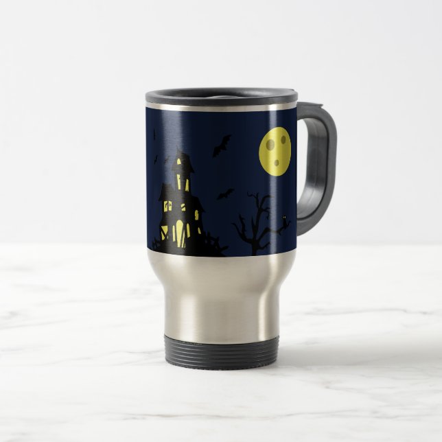 Haunted House Travel Mug (Front Right)