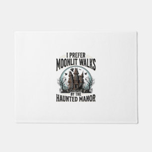 Haunted House Walks Funny Vintage Halloween Tee Doormat